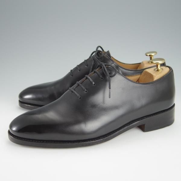 美品★(スペイン製)MEERMIN/メルミン SIZE 6.5【グッドイヤーウェルテッド製法★ホールカット/黒】カーフ/メンズ★h391