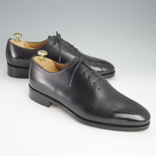 美品★(スペイン製)MEERMIN/メルミン SIZE 6.5【グッドイヤーウェルテッド製法★ホールカット/黒】カーフ/メンズ★h391