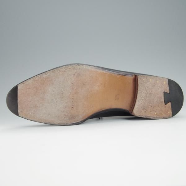 美品★(スペイン製)MEERMIN/メルミン SIZE 6.5【グッドイヤーウェルテッド製法★ホールカット/黒】カーフ/メンズ★h391