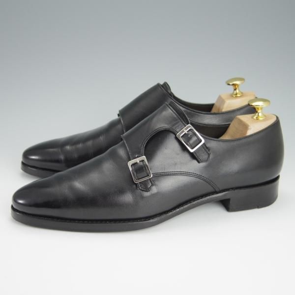 極上★三陽山長 SIZE 6.5【貴重★ユナイテッドアローズ別注/ダブルモンク】カーフ/黒/メンズ/UNITED ARROWS/Sanyo Yamacho★h392