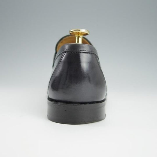 極上★ジョンロブ UK6【貴重★エルメス別注/HERMES/ミュージアムカーフ】HENRI/H513ラスト/コインローファー/黒/メンズ/JOHN LOBB★h393