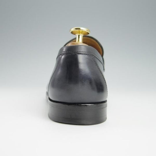 極上★ジョンロブ UK6【貴重★エルメス別注/HERMES/ミュージアムカーフ】HENRI/H513ラスト/コインローファー/黒/メンズ/JOHN LOBB★h393