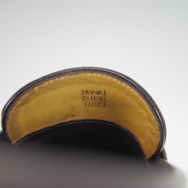 極上★ジョンロブ UK6【貴重★エルメス別注/HERMES/ミュージアムカーフ】HENRI/H513ラスト/コインローファー/黒/メンズ/JOHN LOBB★h393