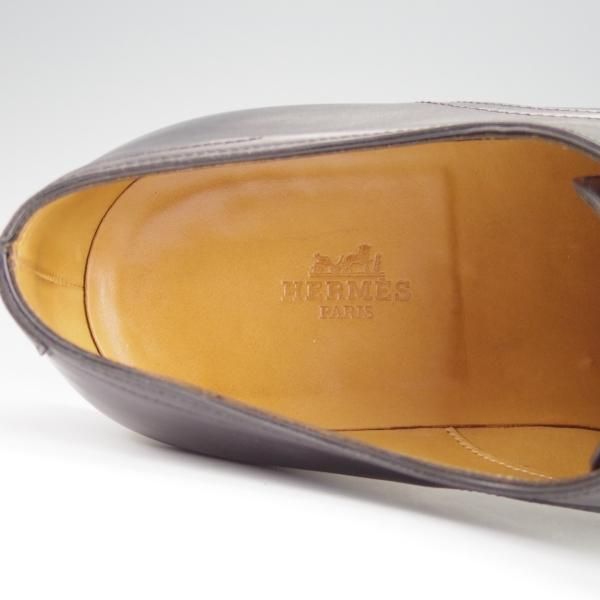 ★ジョンロブ UK7.5程度【貴重★エルメス別注/HERMES/ミュージアムカーフ】H103ラスト/JUD/ストレートチップ/黒/JOHN LOBB★h394