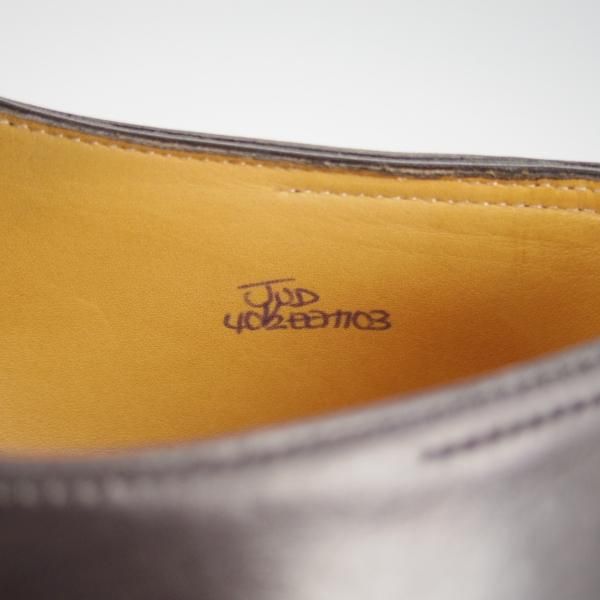 ★ジョンロブ UK7.5程度【貴重★エルメス別注/HERMES/ミュージアムカーフ】H103ラスト/JUD/ストレートチップ/黒/JOHN LOBB★h394