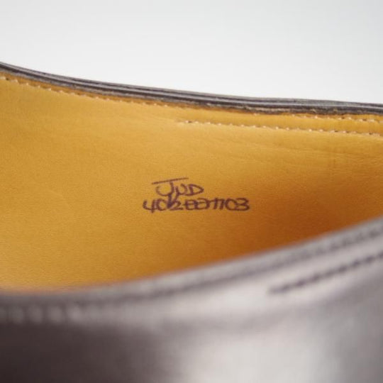 ★ジョンロブ UK7.5程度【貴重★エルメス別注/HERMES/ミュージアムカーフ】H103ラスト/JUD/ストレートチップ/黒/JOHN LOBB★h394