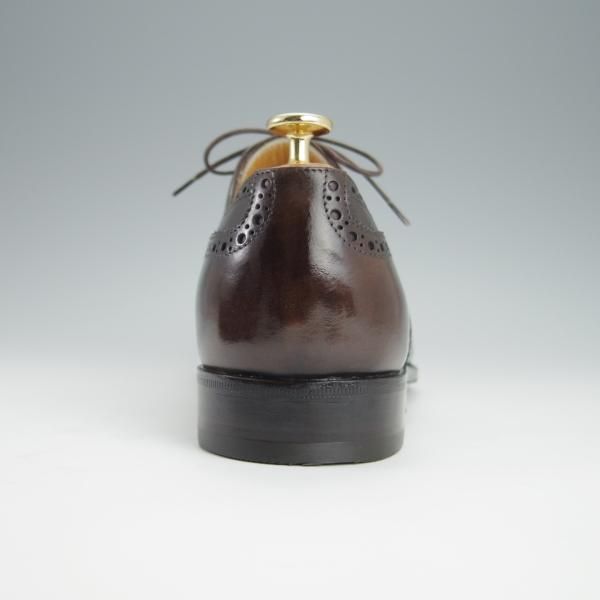 極美品★(伊)タニノクリスチー SIZE 9【定価15万以上★クォーターブローグ/134592】カーフ/濃茶/メンズ/TANINO CRISCI★h396