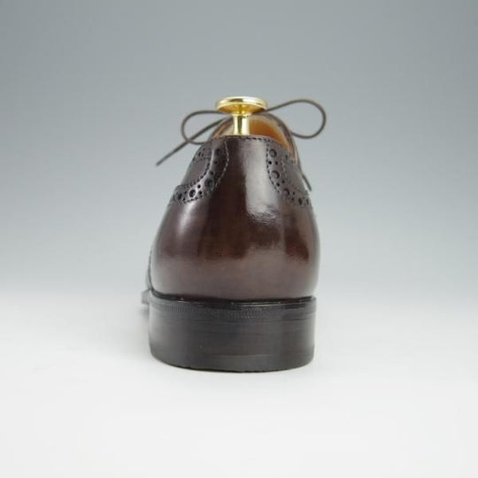 極美品★(伊)タニノクリスチー SIZE 9【定価15万以上★クォーターブローグ/134592】カーフ/濃茶/メンズ/TANINO CRISCI★h396