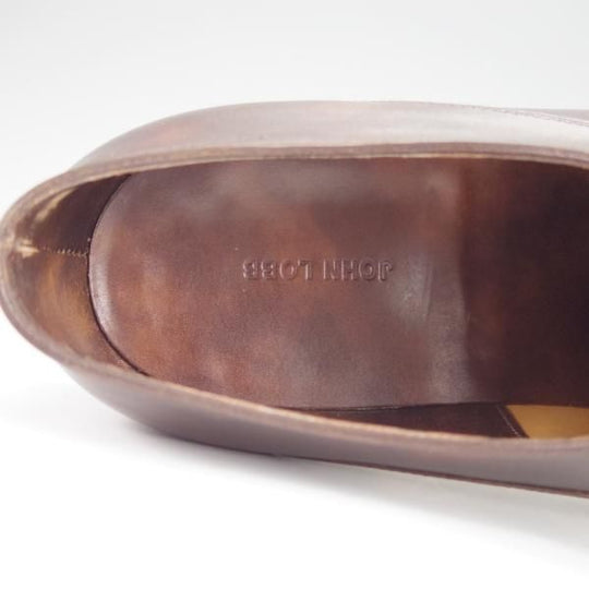 美品★ジョンロブ 9.5E【定価￥277,200-★プレステージライン/BECKETTS】ミュージアムカーフ/8000ラスト/ベケッツ/濃茶/JOHN LOBB★h397