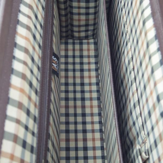 ★(英)ダックス/DAKS【★ダレスバッグ/レザー】濃茶/メンズ/ビジネス/バッグ/ブリーフケース/鞄★N5747