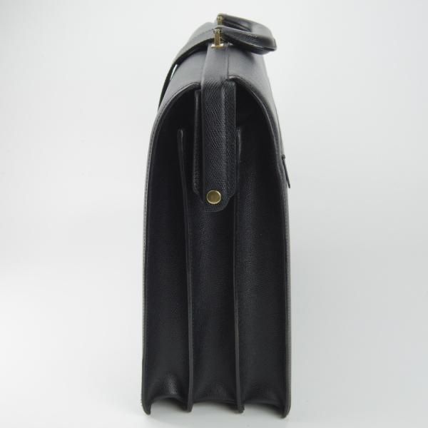【極美品】ルタヌア ダレスバッグ ビジネスバッグ ブラック 黒 袋付き 極上☆(仏)ルタヌア/LE TANNEUR【貴重☆ダレスバッグ/レザー