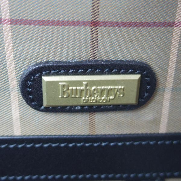 極上★(英)バーバリー/Burberry【貴重★ダレスバッグ/レザー】メンズ/ビジネス/バッグ/ブリーフケース/黒/革/鞄★N5753