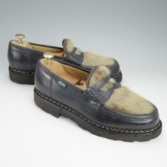 極上★パラブーツ SIZE 6.5【貴重★フォック仕様(アザラシの毛皮)/ランス/REIMS】ビームス別注/コインローファー/BEAMS/Paraboot★h399