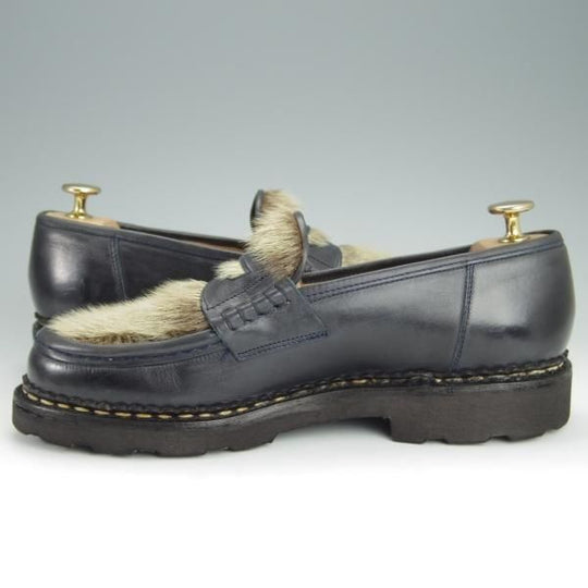 極上★パラブーツ SIZE 6.5【貴重★フォック仕様(アザラシの毛皮)/ランス/REIMS】ビームス別注/コインローファー/BEAMS/Paraboot★h399