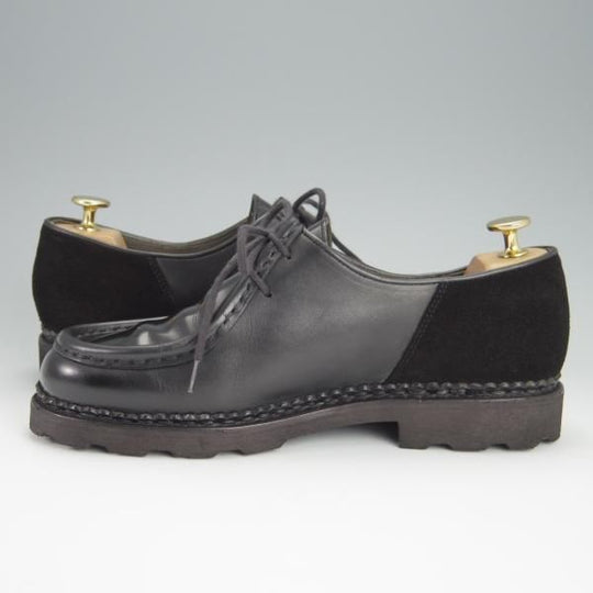 極美品★パラブーツ SIZE 39.5【定価￥71,500-★クレイジーパターンのMICHAEL/ミカエル】チロリアンシューズ/黒/Paraboot★h400