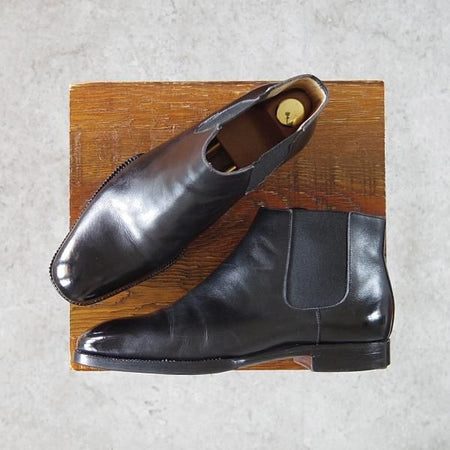 極上★ボノーラ(レディース) SIZE 36.5【貴重★ハンドソーンウェルテッド製法/旧ボノーラ】サイドゴアブーツ/黒/カーフ/BONORA★h401