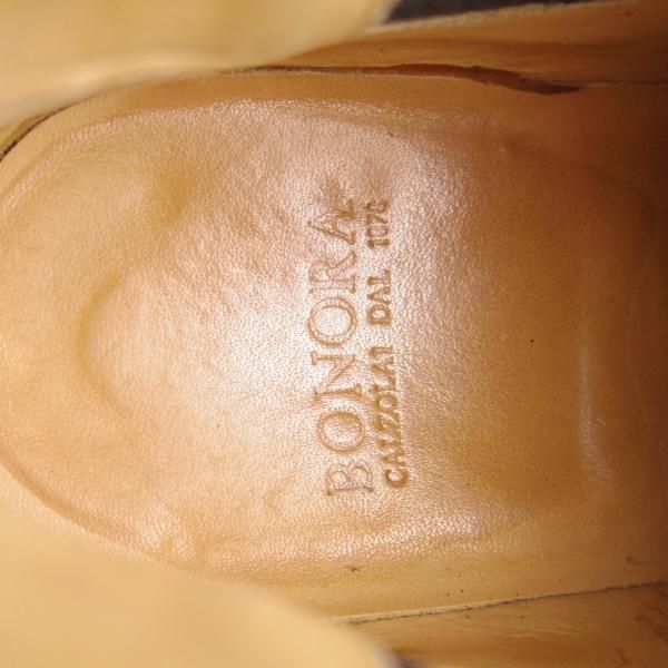 極上★ボノーラ(レディース) SIZE 36.5【貴重★ハンドソーンウェルテッド製法/旧ボノーラ】サイドゴアブーツ/黒/カーフ/BONORA★h401