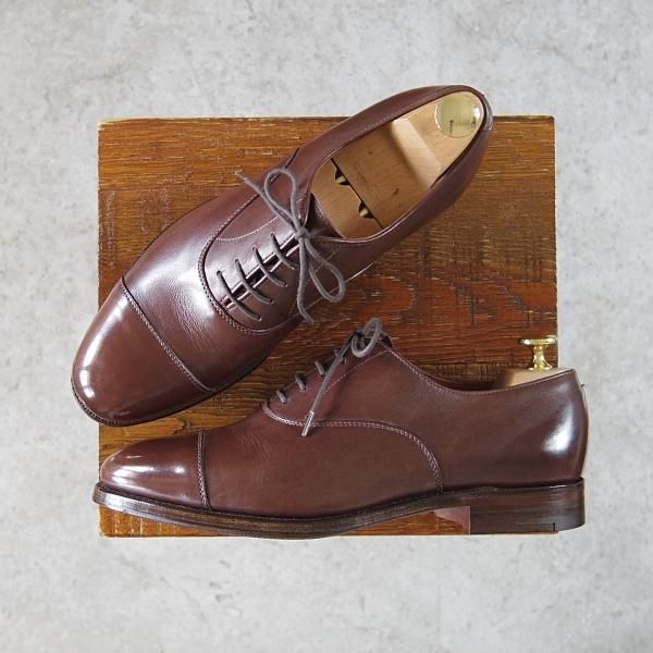 未使用★アルフレッド・サージェント 6E【★ストレートチップ/茶】カーフ/メンズ/ALFRED SARGENT★h402