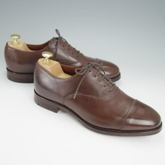 未使用★アルフレッド・サージェント 6E【★ストレートチップ/茶】カーフ/メンズ/ALFRED SARGENT★h402