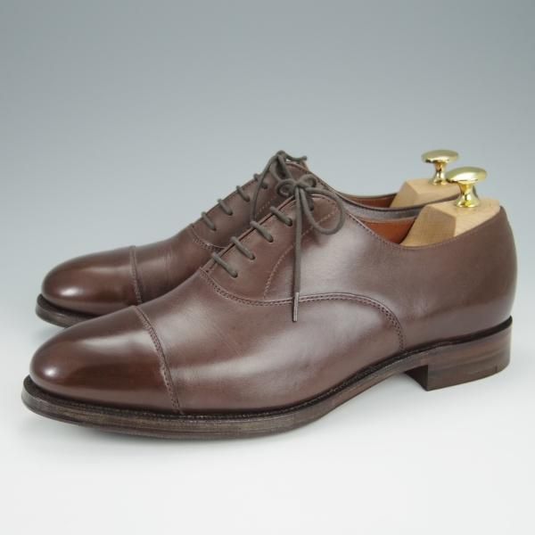 未使用★アルフレッド・サージェント 6E【★ストレートチップ/茶】カーフ/メンズ/ALFRED SARGENT★h402