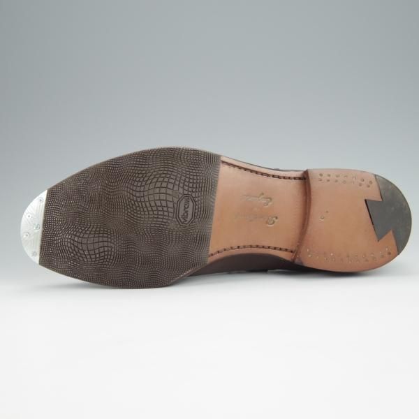 未使用★アルフレッド・サージェント 6E【★ストレートチップ/茶】カーフ/メンズ/ALFRED SARGENT★h402