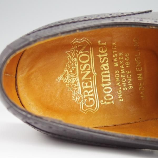 極上★(英)グレンソン 6.5FX【貴重★footmaster/フットマスター】フルブローグ/カーフ/黒/メンズ/GRENSON★h403