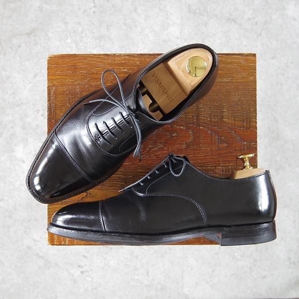 美品★クロケット&ジョーンズ 5E【定価￥101,200-★オードリー/AUDLEY】ハンドグレードライン/337ラスト/カーフ/黒/Crockett&Jones★h408