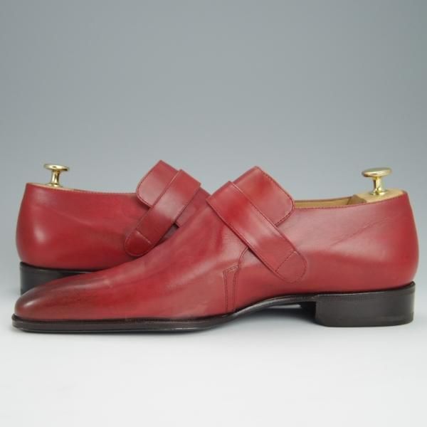 未使用★ストール・マンテラッシ SIZE 42【定価10万円以上★モンクストラップ/赤茶】カーフ/メンズ/SUTOR MANTELLASSI★h410