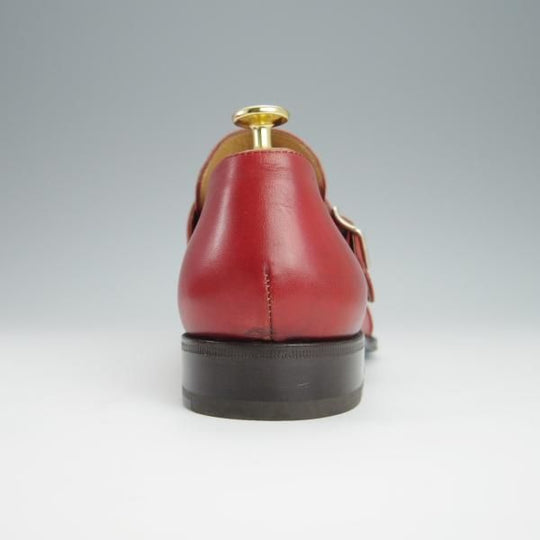 未使用★ストール・マンテラッシ SIZE 42【定価10万円以上★モンクストラップ/赤茶】カーフ/メンズ/SUTOR MANTELLASSI★h410