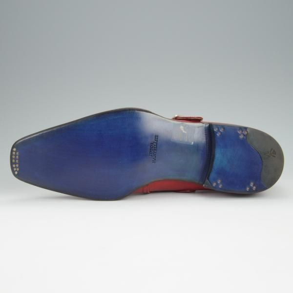 未使用★ストール・マンテラッシ SIZE 42【定価10万円以上★モンクストラップ/赤茶】カーフ/メンズ/SUTOR MANTELLASSI★h410