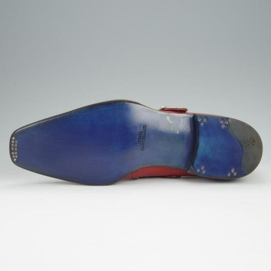 未使用★ストール・マンテラッシ SIZE 42【定価10万円以上★モンクストラップ/赤茶】カーフ/メンズ/SUTOR MANTELLASSI★h410