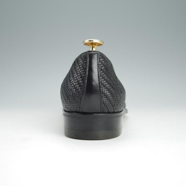 未使用★(伊)タニノクリスチー SIZE 6.5【デッドストック品★コインローファー風/イントレチャート】108314/黒/TANINO CRISCI★h411