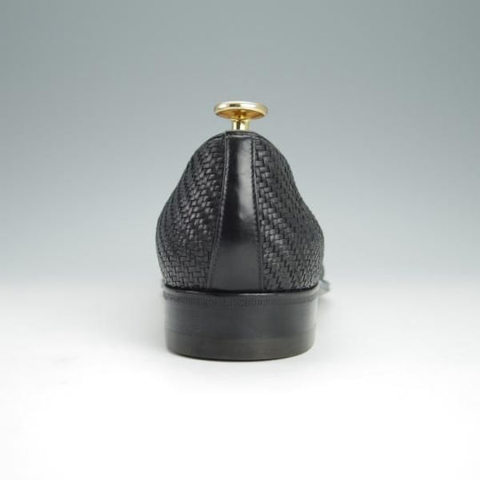 未使用★(伊)タニノクリスチー SIZE 6.5【デッドストック品★コインローファー風/イントレチャート】108314/黒/TANINO CRISCI★h411