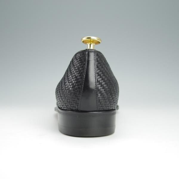 未使用★(伊)タニノクリスチー SIZE 6.5【デッドストック品★コインローファー風/イントレチャート】108314/黒/TANINO CRISCI★h411