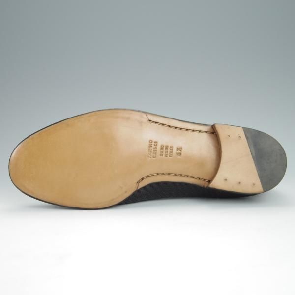 未使用★(伊)タニノクリスチー SIZE 6.5【デッドストック品★コインローファー風/イントレチャート】108314/黒/TANINO CRISCI★h411