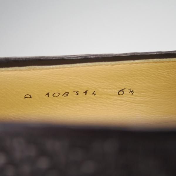 未使用★(伊)タニノクリスチー SIZE 6.5【デッドストック品★コインローファー風/イントレチャート】108314/黒/TANINO CRISCI★h411