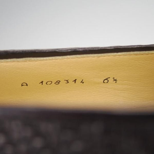 未使用★(伊)タニノクリスチー SIZE 6.5【デッドストック品★コインローファー風/イントレチャート】108314/黒/TANINO CRISCI★h411