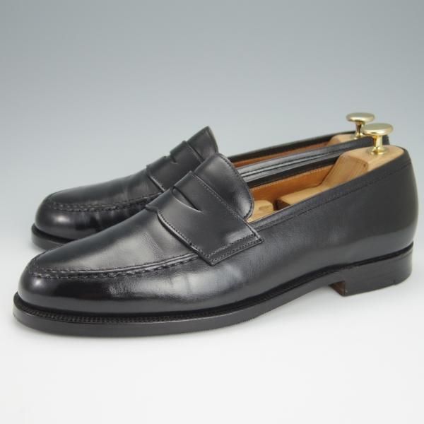 極上★クロケット&ジョーンズ 7.5E【定価￥83,600-★BOSTON/ボストン/314ラスト】コインローファー/カーフ/黒/Crockett&Jones★h413