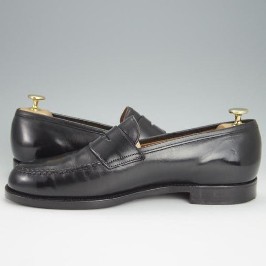 極上★クロケット&ジョーンズ 7.5E【定価￥83,600-★BOSTON/ボストン/314ラスト】コインローファー/カーフ/黒/Crockett&Jones★h413