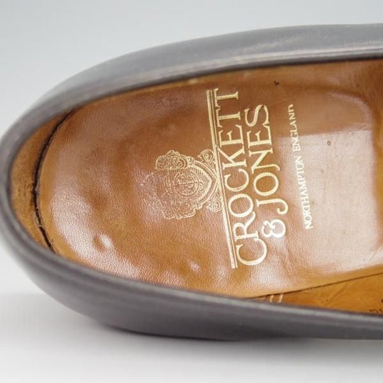 極上★クロケット&ジョーンズ 7.5E【定価￥83,600-★BOSTON/ボストン/314ラスト】コインローファー/カーフ/黒/Crockett&Jones★h413