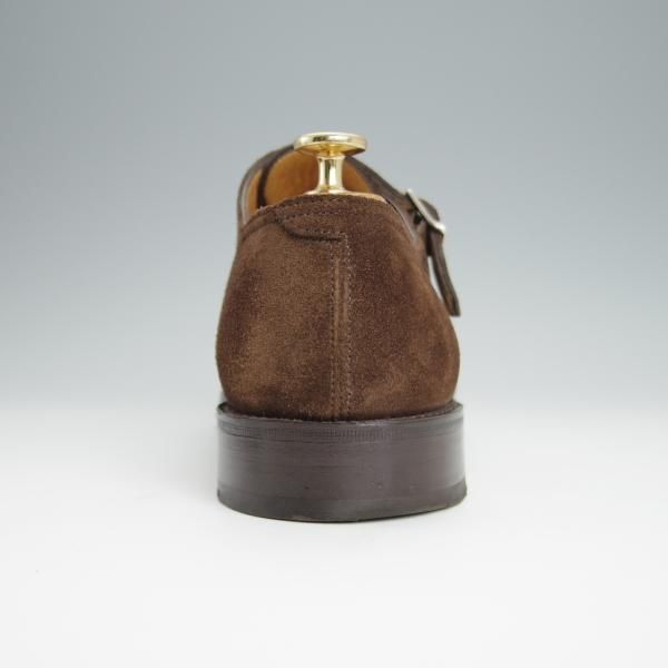 極上★ジョンロブ 8.5E【貴重★WILLIAM 2/ウィリアム 2】9795Rラスト/ダブルモンク/スエード/濃茶/メンズ/JOHN LOBB★h414