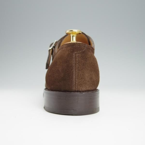 極上★ジョンロブ 8.5E【貴重★WILLIAM 2/ウィリアム 2】9795Rラスト/ダブルモンク/スエード/濃茶/メンズ/JOHN LOBB★h414