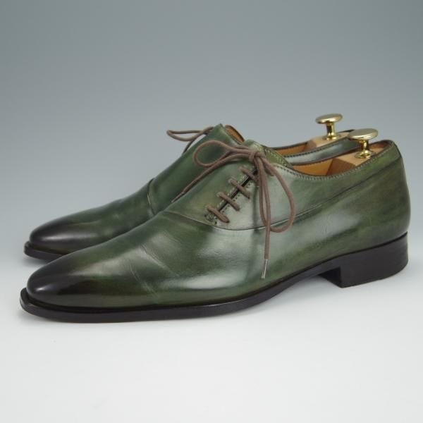 極上★(伊)フランチェスコ・ベニーニョ SIZE 6【定価￥60,480-★サイドレース/レベルソ仕立て】2899/深緑/Francesco Benigno★h416