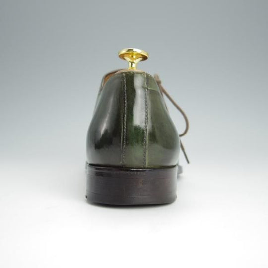 極上★(伊)フランチェスコ・ベニーニョ SIZE 6【定価￥60,480-★サイドレース/レベルソ仕立て】2899/深緑/Francesco Benigno★h416