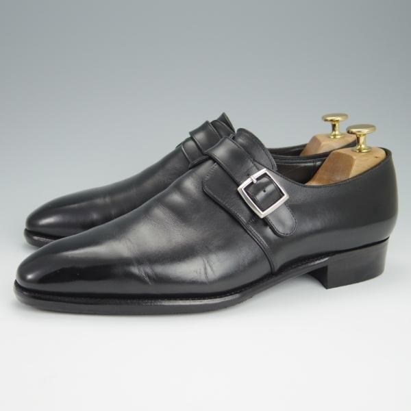 ★三陽山長 SIZE 7.5【合計オーダー価格￥103,400-★尚之介/R309ラスト】矢筈仕上げ/モンクストラップ/黒/Shonosuke/Sanyo Yamacho★h417