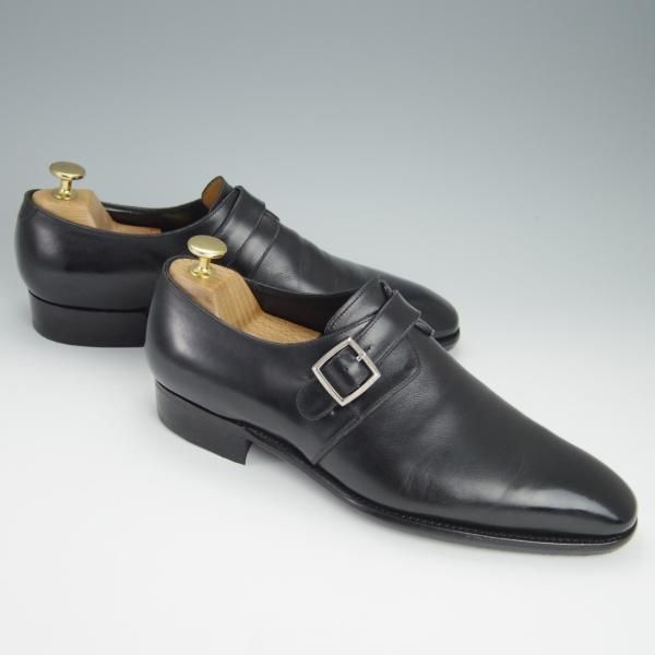 ★三陽山長 SIZE 7.5【合計オーダー価格￥103,400-★尚之介/R309ラスト】矢筈仕上げ/モンクストラップ/黒/Shonosuke/Sanyo Yamacho★h417