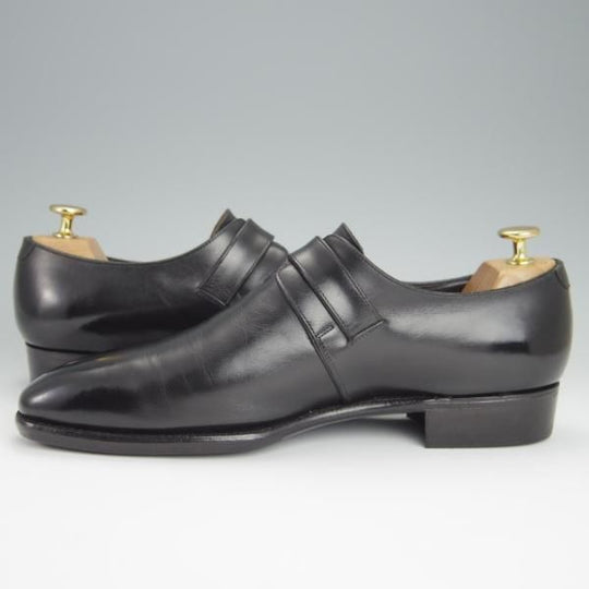 ★三陽山長 SIZE 7.5【合計オーダー価格￥103,400-★尚之介/R309ラスト】矢筈仕上げ/モンクストラップ/黒/Shonosuke/Sanyo Yamacho★h417
