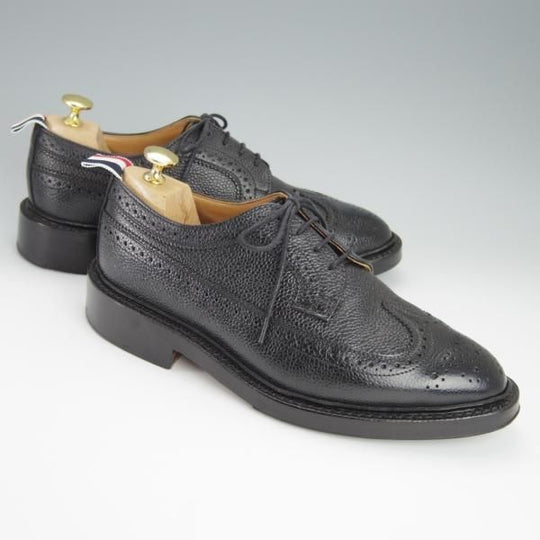 極上★(米)トムブラウン UK6/US7【現行定価￥135,300-★英国製/ロングウイング】グレインレザー/黒/メンズ/THOM BROWNE★h419