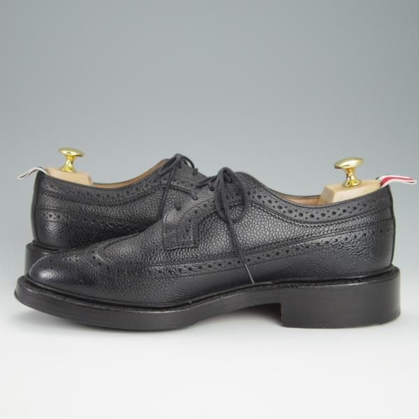 極上★(米)トムブラウン UK6/US7【現行定価￥135,300-★英国製/ロングウイング】グレインレザー/黒/メンズ/THOM BROWNE★h419