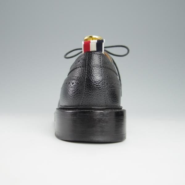 極上★(米)トムブラウン UK6/US7【現行定価￥135,300-★英国製/ロングウイング】グレインレザー/黒/メンズ/THOM BROWNE★h419